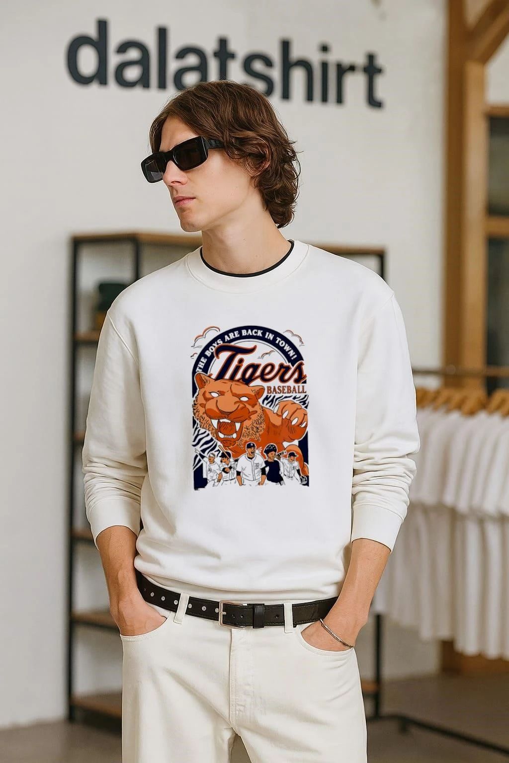 The Boys Are Back In Town Detroit Tigers Baseball - Adult & Kids T-Shirts, Sweatshirts & Hoodies apparel design preview 2