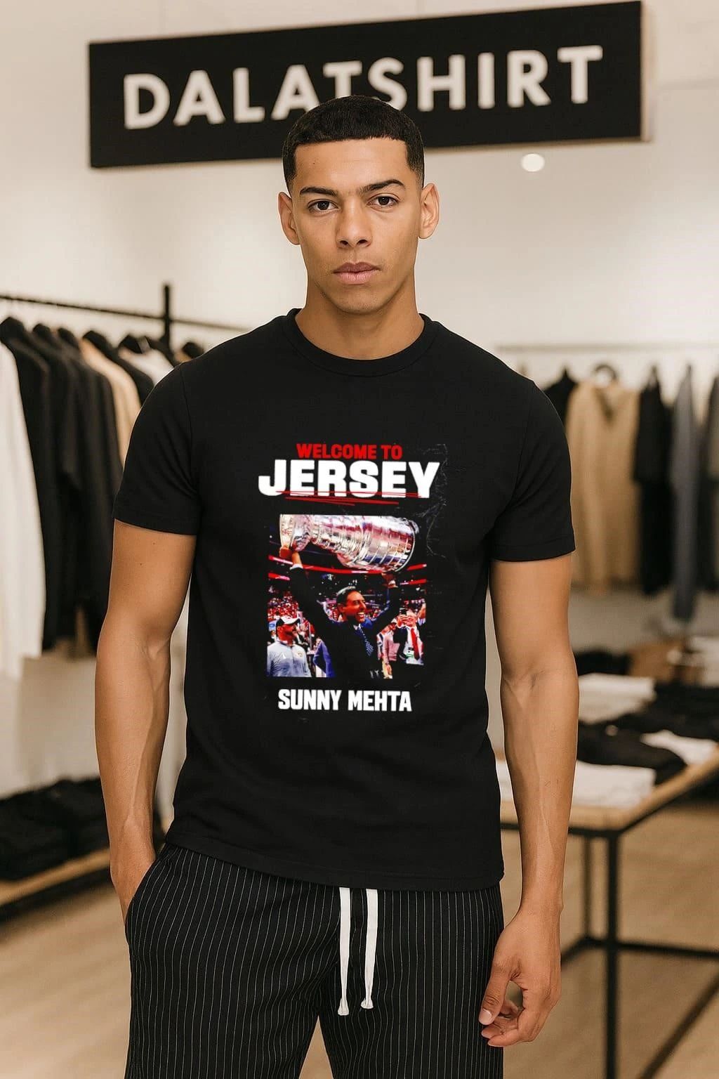 Sunny Mehta New Jersey Devils - Adult & Kids T-Shirts, Sweatshirts & Hoodies apparel design preview 1