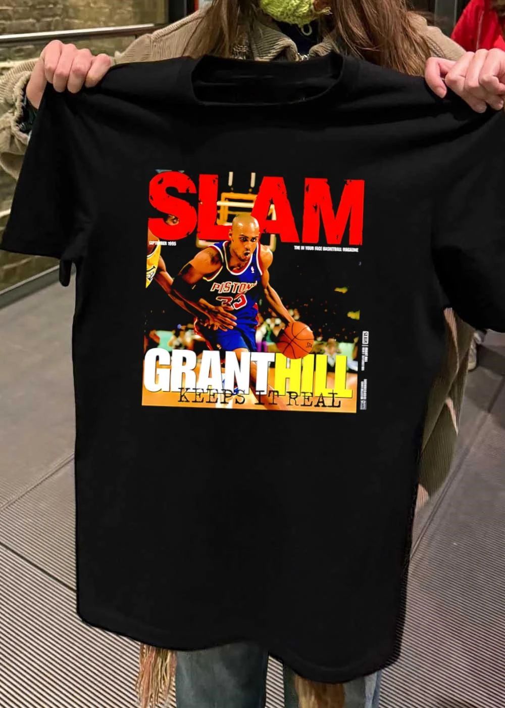 SLAM Grant Hill Keeps It Real Pistons Basketball - Adult & Kids T-Shirts, Sweatshirts & Hoodies apparel design preview 2