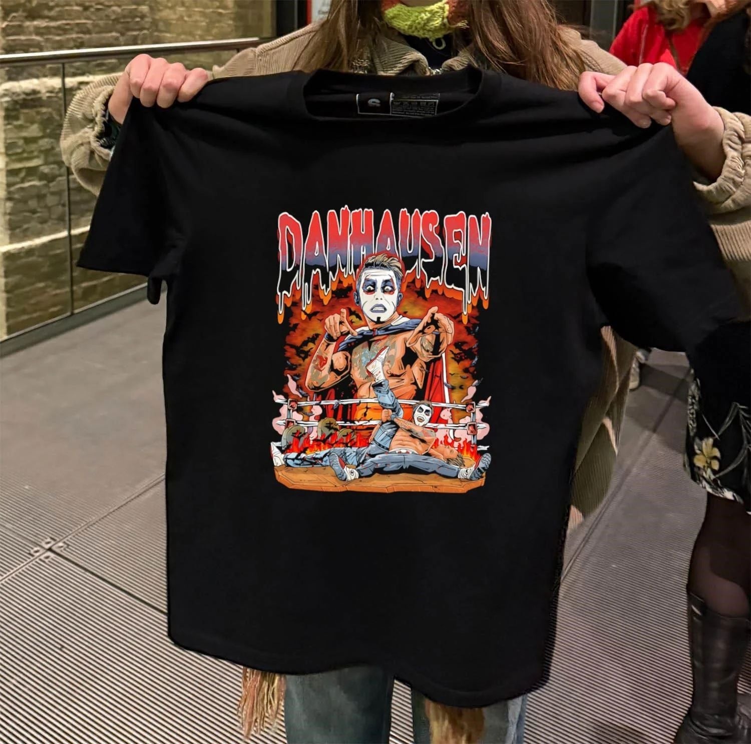 Danhausen Very Nice Evil Professional Wrestling Ring - Adult & Kids T-Shirts, Sweatshirts & Hoodies apparel design preview 2