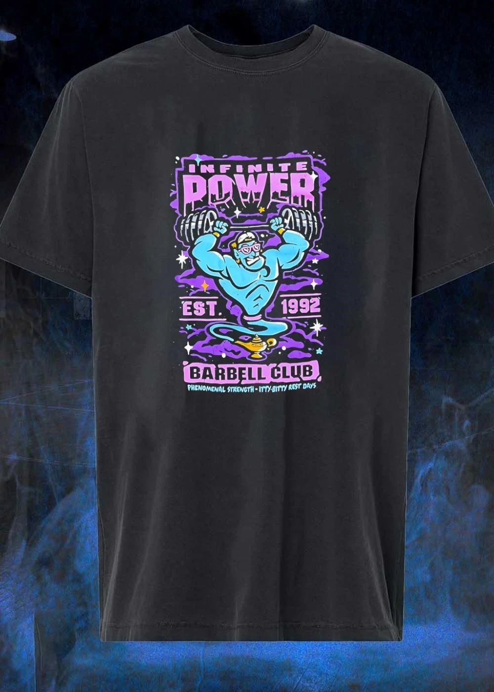 Infinite Power Est 1992 Barbell Club - Adult & Kids T-Shirts, Sweatshirts & Hoodies apparel design preview 1
