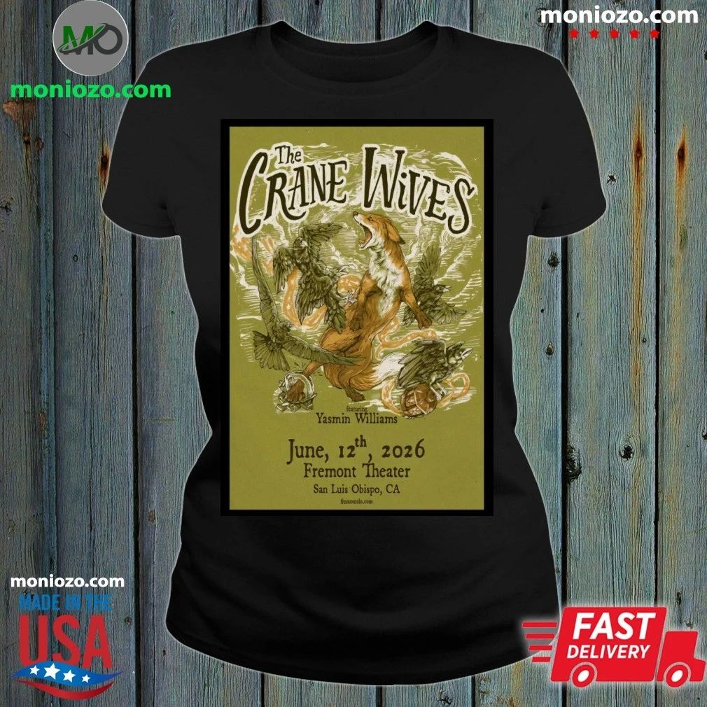 Original The Crane Wives Tour San Luis Obispo, CA - Adult & Kids T-Shirts, Sweatshirts & Hoodies apparel design preview 1