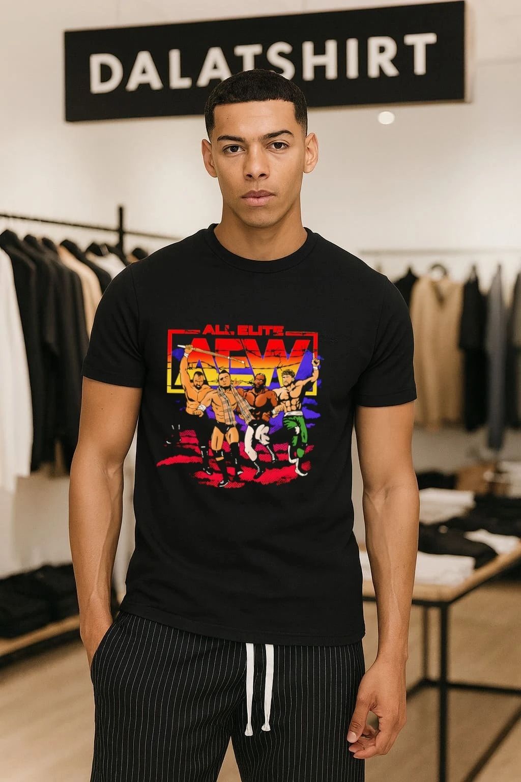 All Elite Wrestling AEW Wrestlers - Adult & Kids T-Shirts, Sweatshirts & Hoodies apparel design preview 1