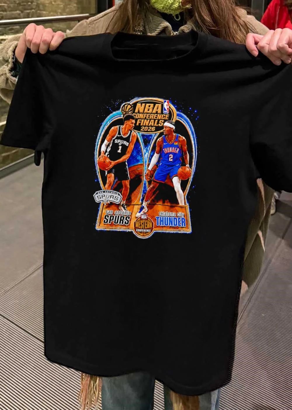 NBA Conference Finals 2026 Spurs Thunder - Adult & Kids T-Shirts, Sweatshirts & Hoodies apparel design preview 2