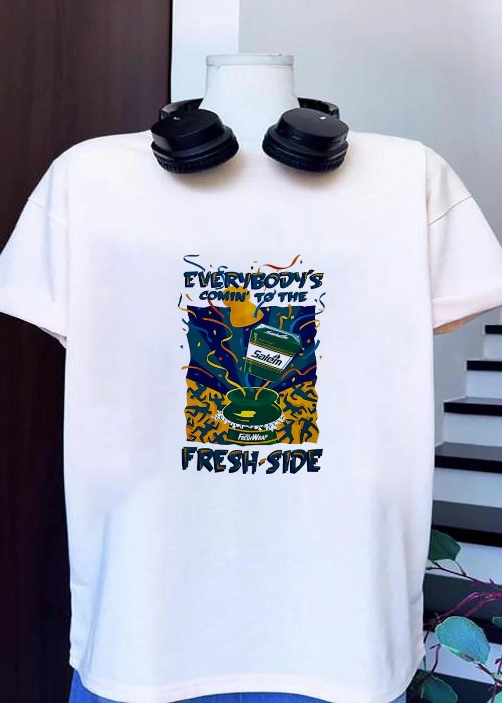 Salem Cigarettes Everybody's Comin' to the Fresh Side - Adult & Kids T-Shirts, Sweatshirts & Hoodies apparel design preview 1