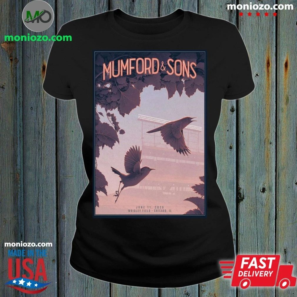 Mumford And Sons Wrigley Field 2026 Chicago IL Poster - Adult & Kids T-Shirts, Sweatshirts & Hoodies apparel design preview 1