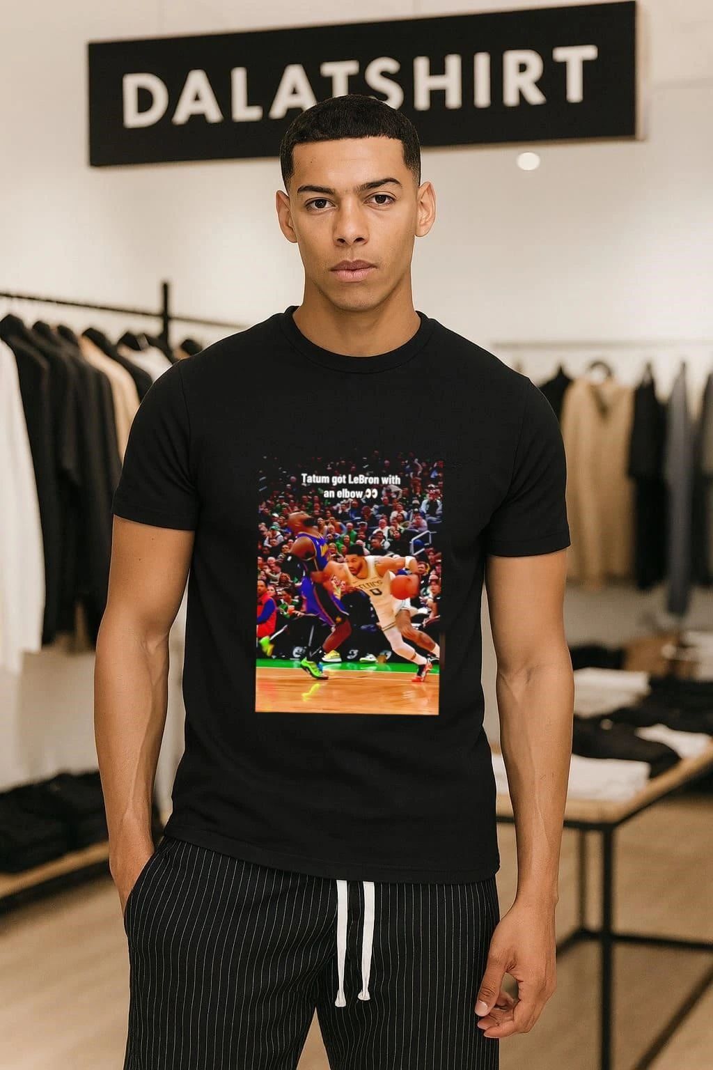 Tatum got LeBron with an elbow - Adult & Kids T-Shirts, Sweatshirts & Hoodies apparel design preview 1