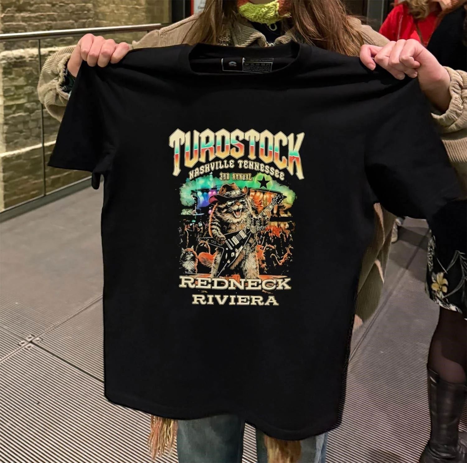 2026 Redneck Riviera Wearing Turdstock cat - Adult & Kids T-Shirts, Sweatshirts & Hoodies apparel design preview 2