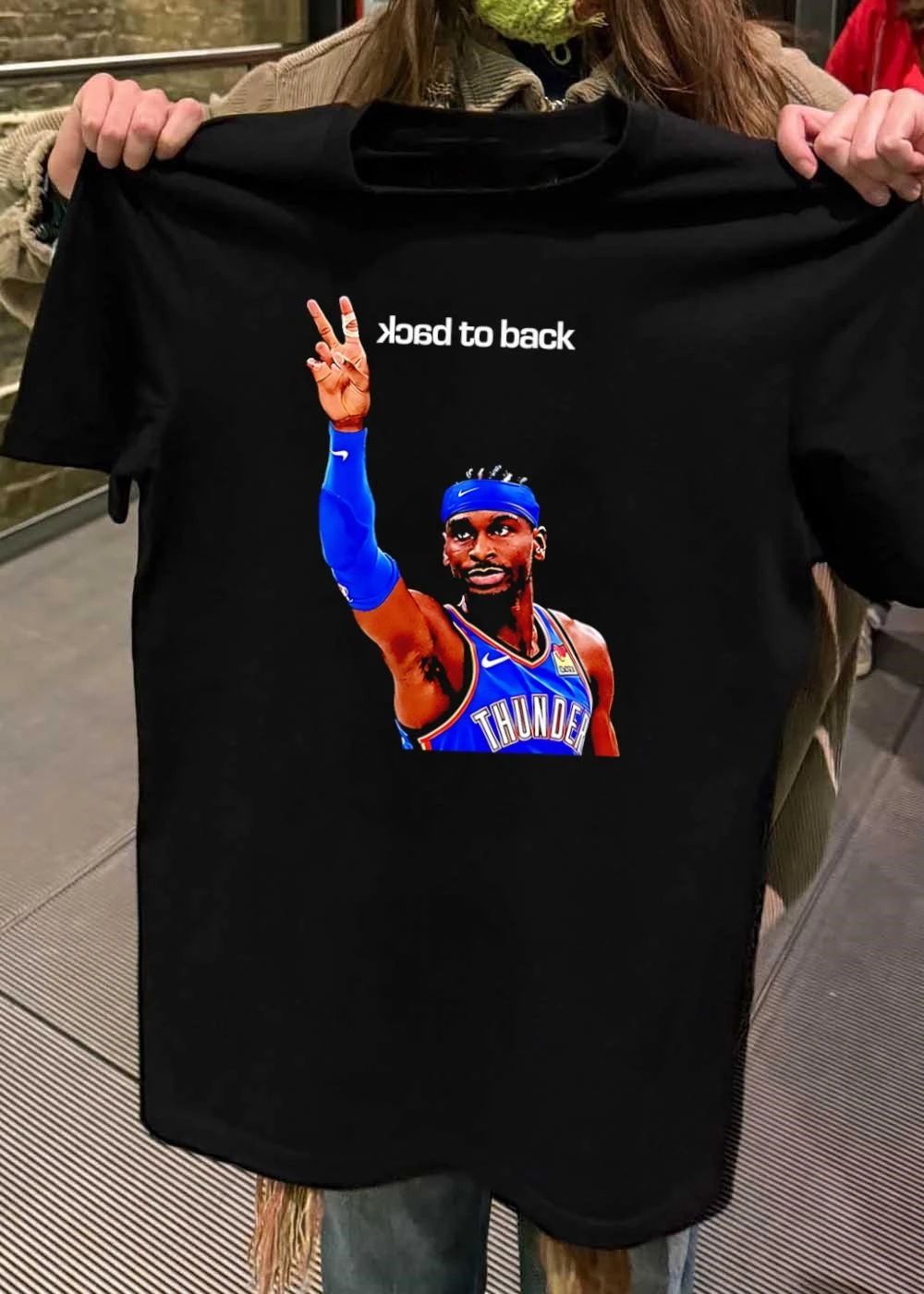Shai Gilgeous-Alexander Two Back To Thunder - Adult & Kids T-Shirts, Sweatshirts & Hoodies apparel design preview 2