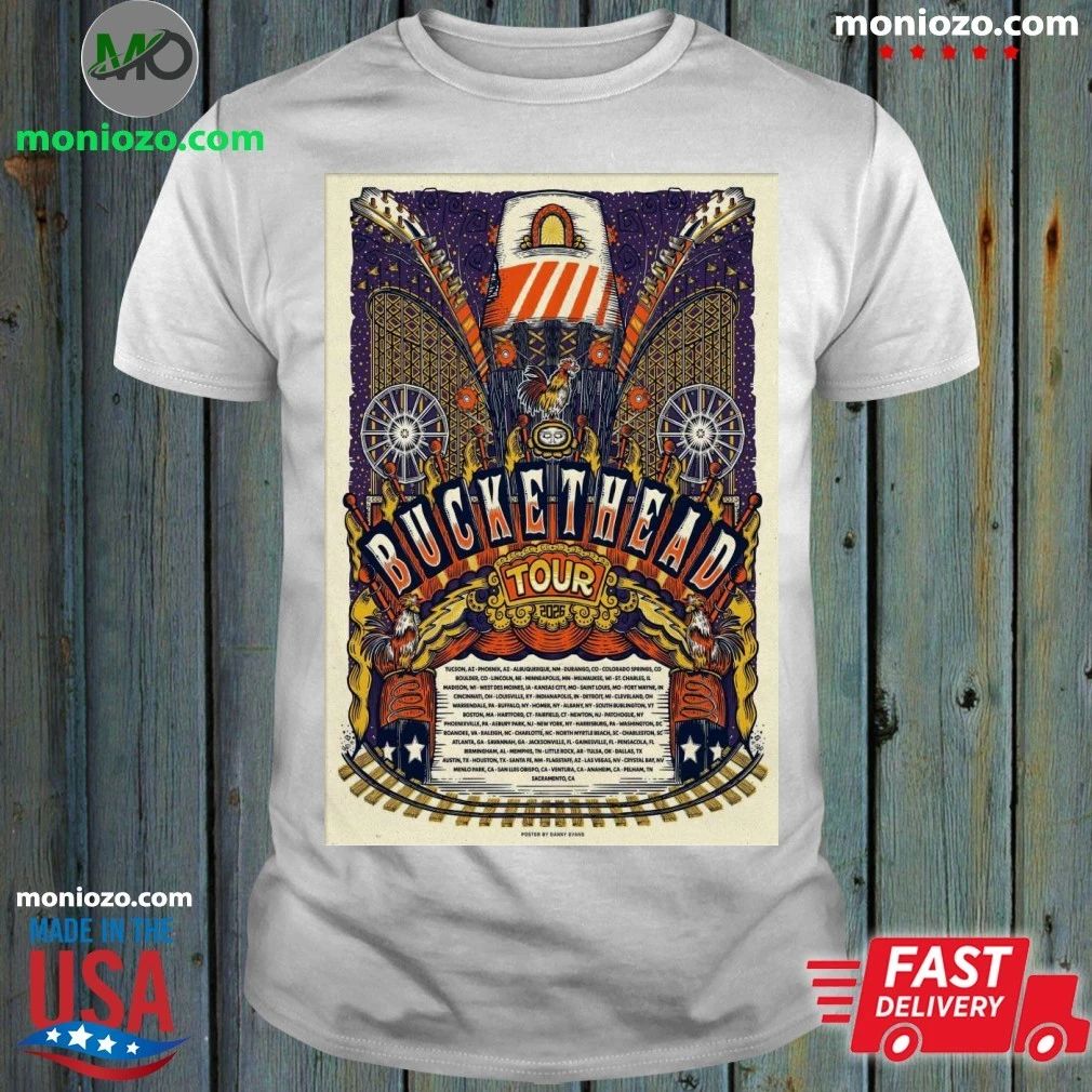 Original Buckethead Tour 2026 Poster - Adult & Kids T-Shirts, Sweatshirts & Hoodies apparel design preview 1