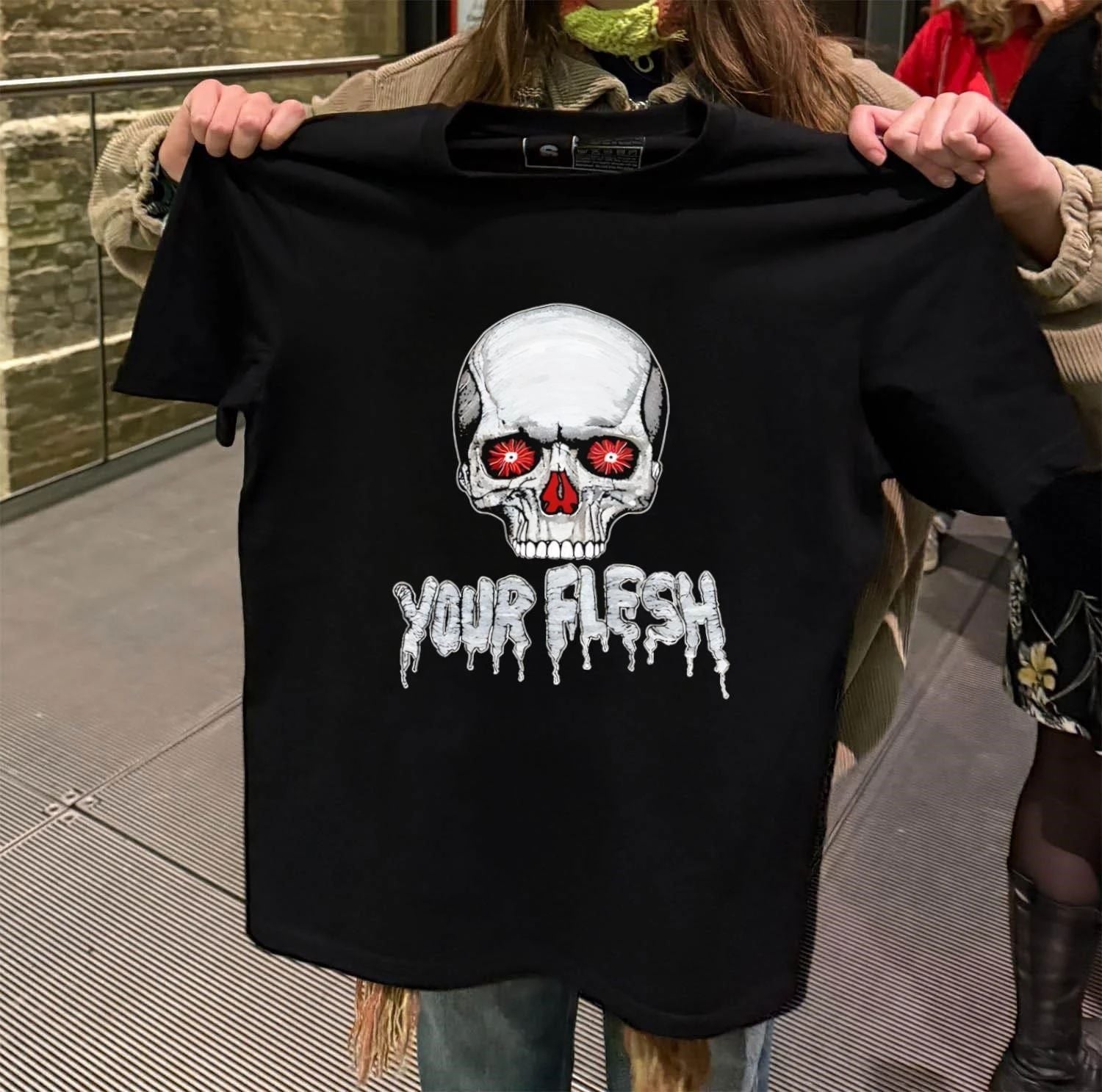 Your Flesh Magazine Skull Buddy 2026 - Adult & Kids T-Shirts, Sweatshirts & Hoodies apparel design preview 2