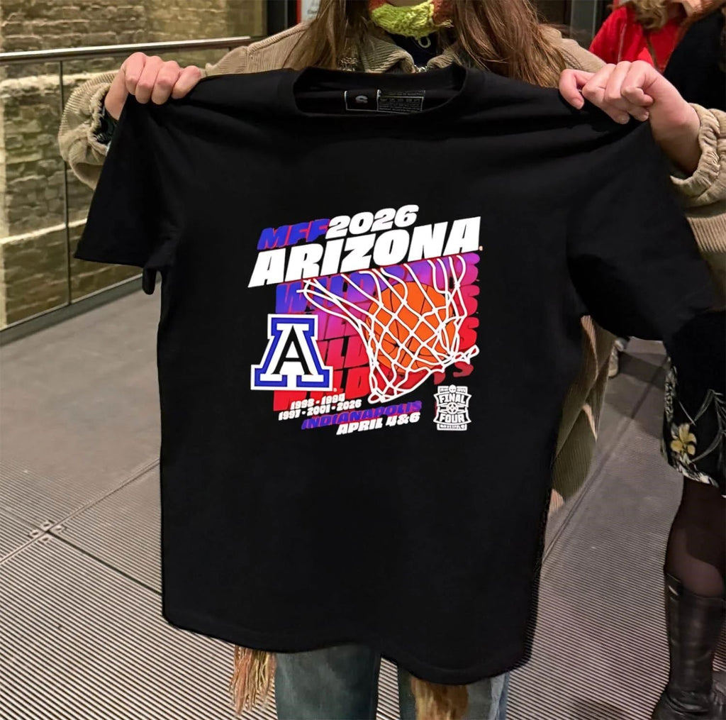 Arizona Wildcats 2026 Men's Basketball Final Four - Adult & Kids T-Shirts, Sweatshirts & Hoodies apparel design preview 2