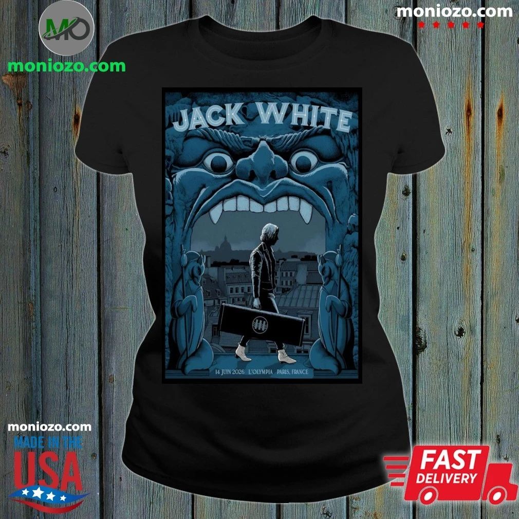 Jack White Paris France 6 14 2026 Poster - Adult & Kids T-Shirts, Sweatshirts & Hoodies apparel design preview 1