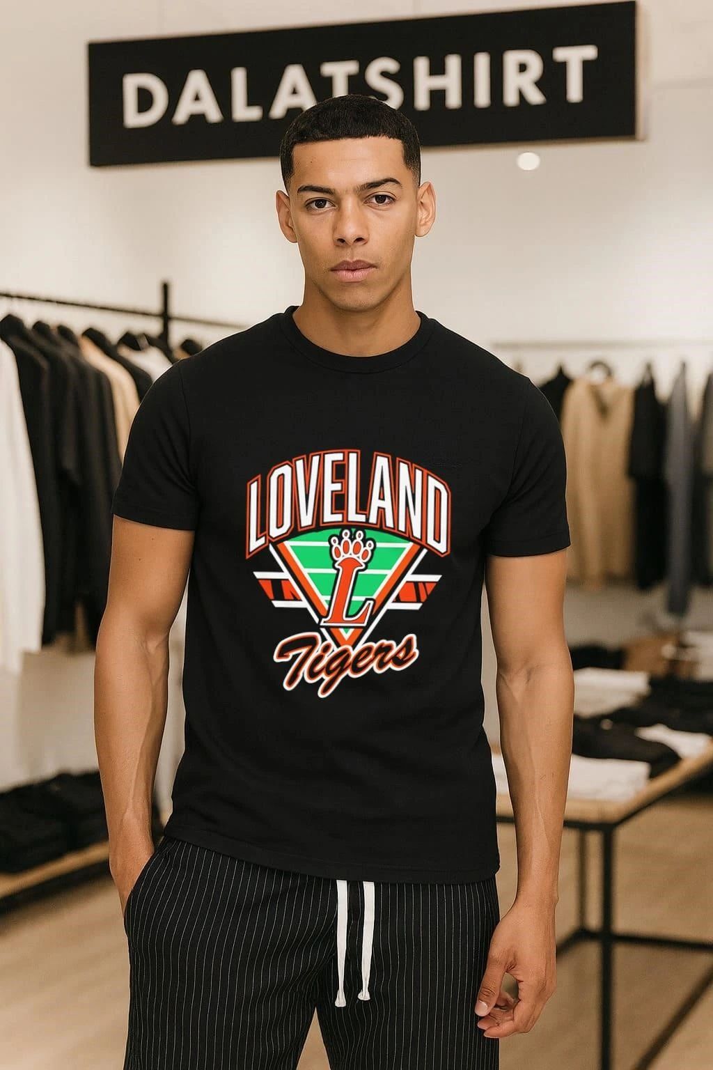 Loveland Tigers Retro Gridiron Football - Adult & Kids T-Shirts, Sweatshirts & Hoodies apparel design preview 1