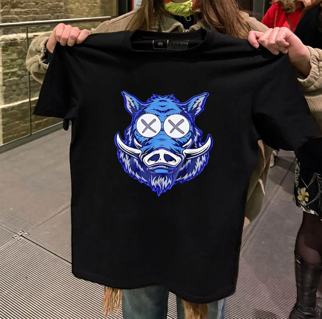 Blue Boar Wild Hog KAWS Style X-Eyes - Adult & Kids T-Shirts, Sweatshirts & Hoodies apparel design preview 2