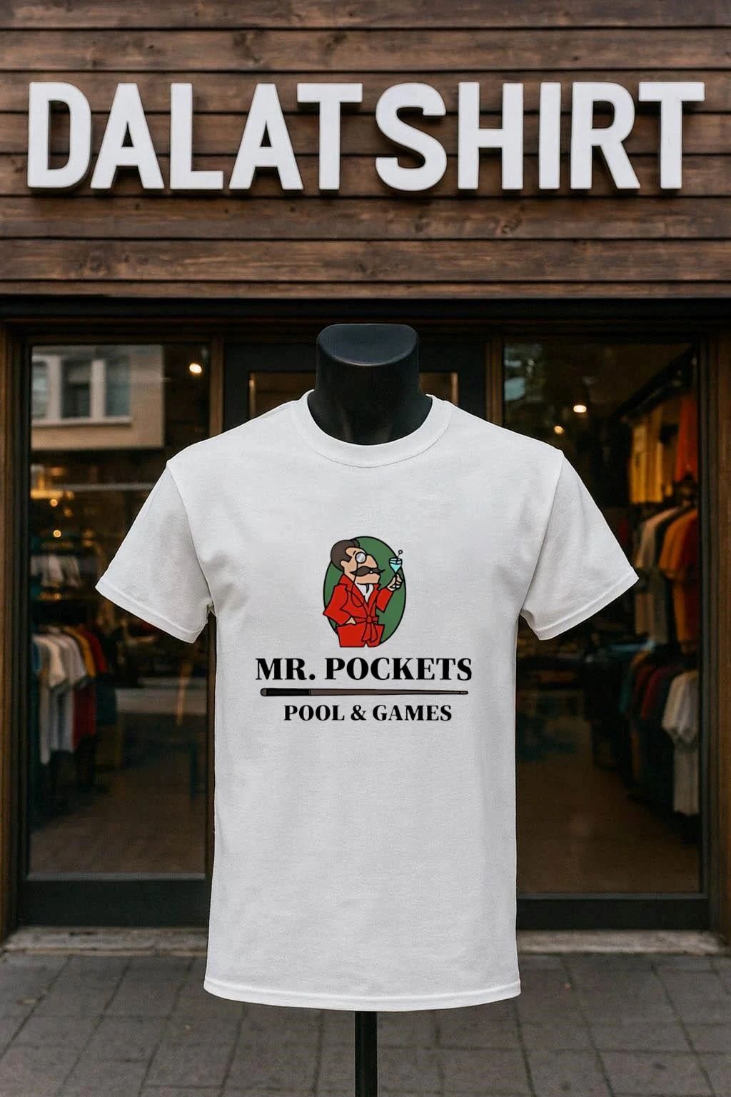 Mr. Pockets Pool And Games Monocle Mustache Man - Adult & Kids T-Shirts, Sweatshirts & Hoodies apparel design preview 1
