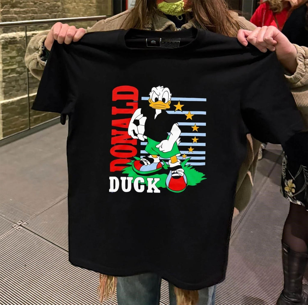 Donald Duck Soccer cartoon funny - Adult & Kids T-Shirts, Sweatshirts & Hoodies apparel design preview 2
