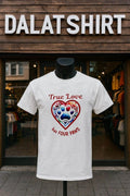 True Love has FOUR PAWS Dog Heart - Adult & Kids T-Shirts, Sweatshirts & Hoodies apparel design preview 1