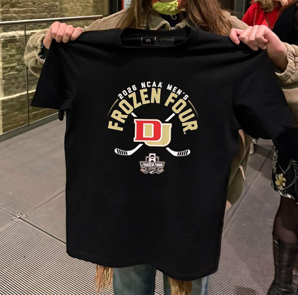 Denver Men's Hockey 2026 Frozen Four logo - Adult & Kids T-Shirts, Sweatshirts & Hoodies apparel design preview 2