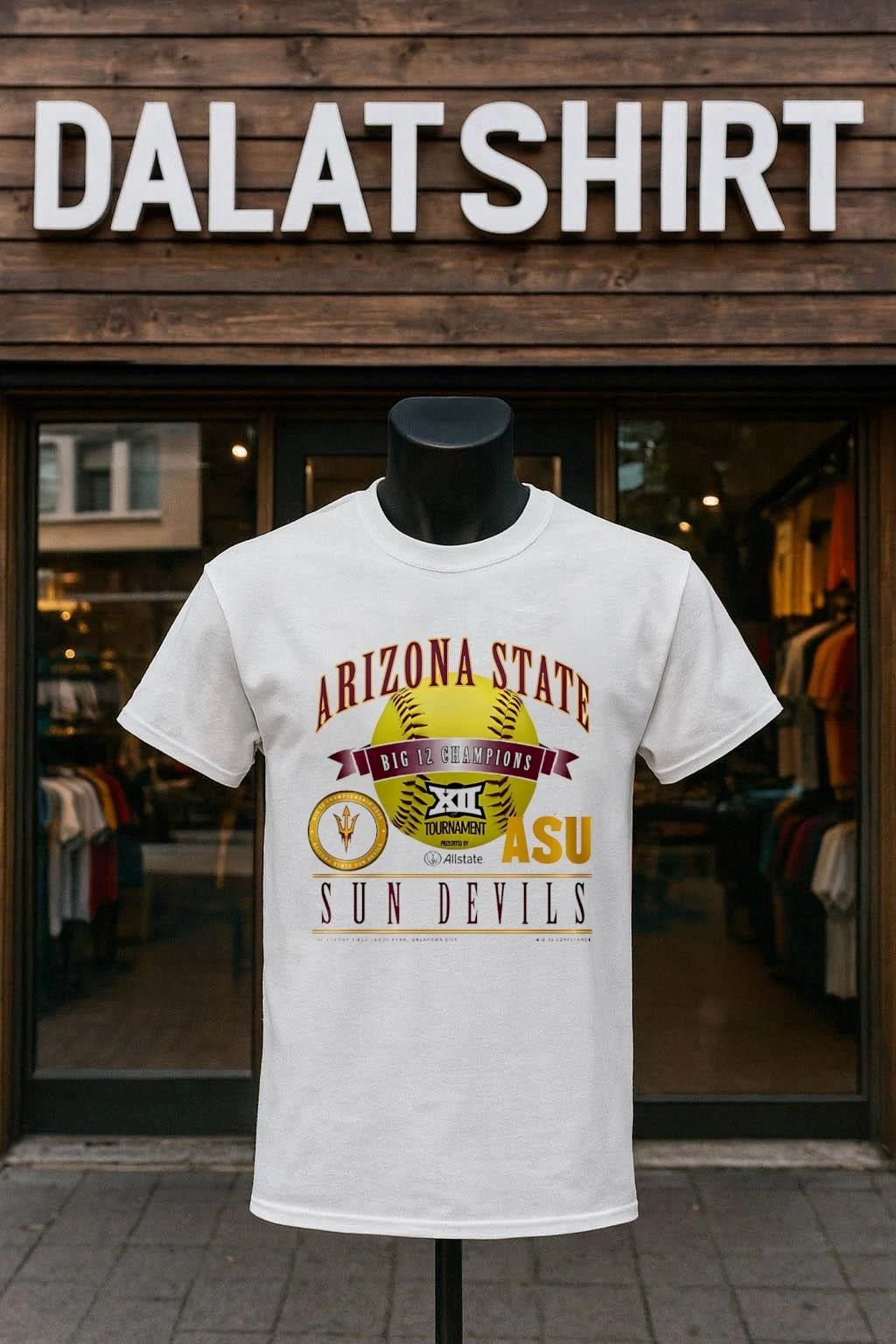 Arizona State Sun Devils 2026 Big 12 Softball - Adult & Kids T-Shirts, Sweatshirts & Hoodies apparel design preview 1