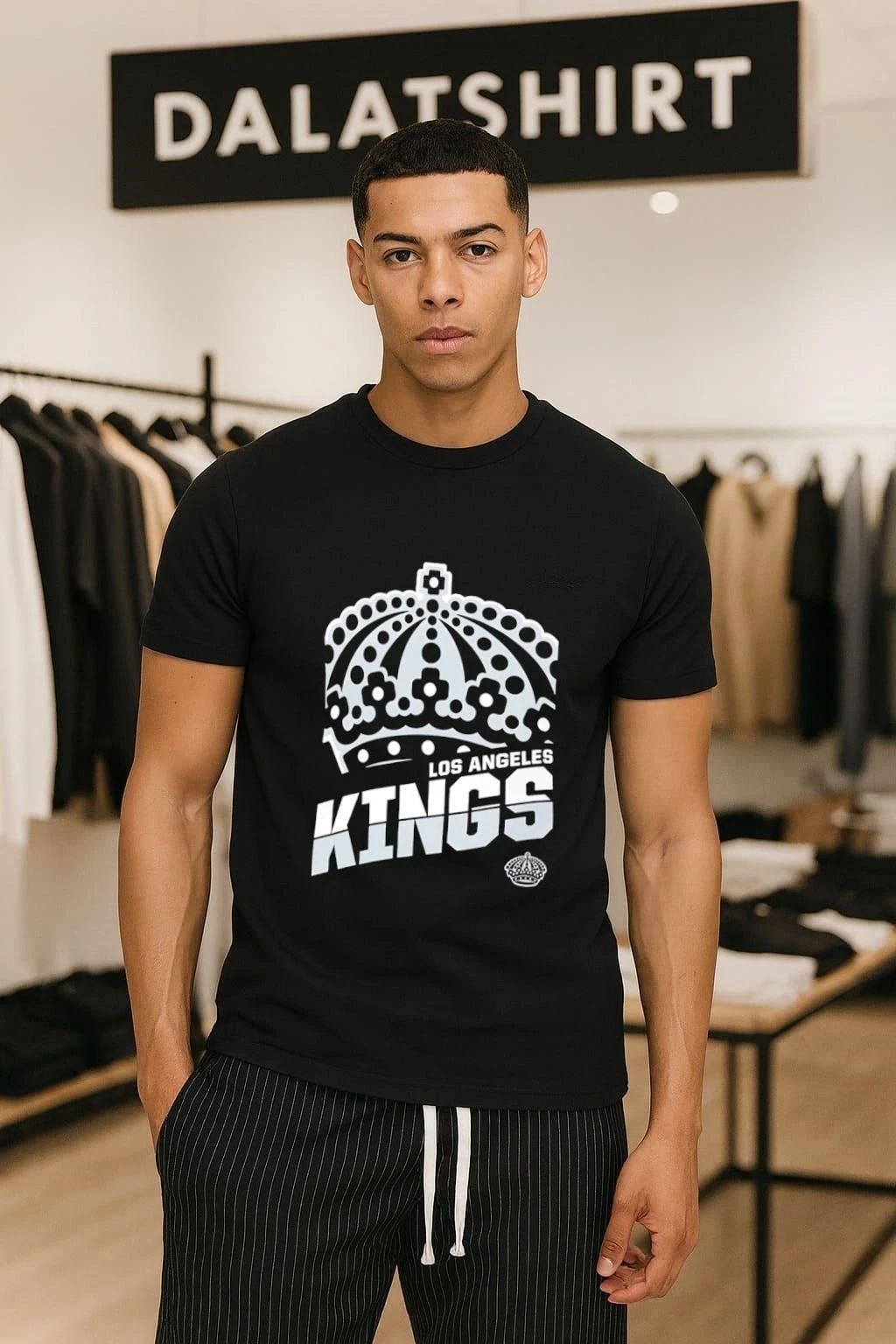 Los Angeles Kings Silver Crown Logo Heritage Sports - Adult & Kids T-Shirts, Sweatshirts & Hoodies apparel design preview 1