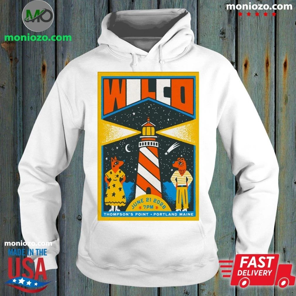 Original Wilco Portland ME 6 21 2026 Poster - Adult & Kids T-Shirts, Sweatshirts & Hoodies apparel design preview 2