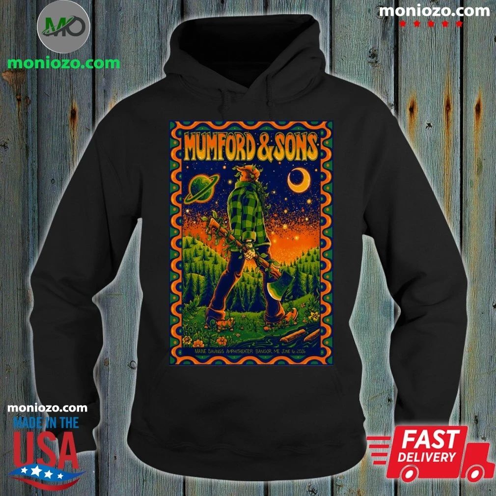 Original Mumford And Sons 6 16 2026 Bangor ME Poster - Adult & Kids T-Shirts, Sweatshirts & Hoodies apparel design preview 2
