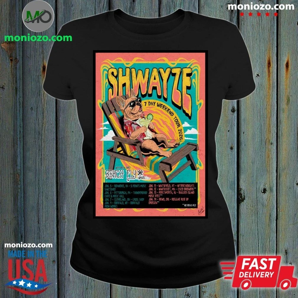 Original Shwayze 7 Day Weekend 2026 Tour Poster - Adult & Kids T-Shirts, Sweatshirts & Hoodies apparel design preview 1