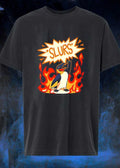 Slurs Angry Cartoon Penguin In Fire Comic Meme - Adult & Kids T-Shirts, Sweatshirts & Hoodies apparel design preview 1