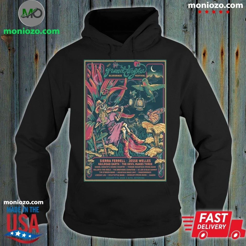 Grand Targhee Bluegrass Festival In Alta, WY On - Adult & Kids T-Shirts, Sweatshirts & Hoodies apparel design preview 2