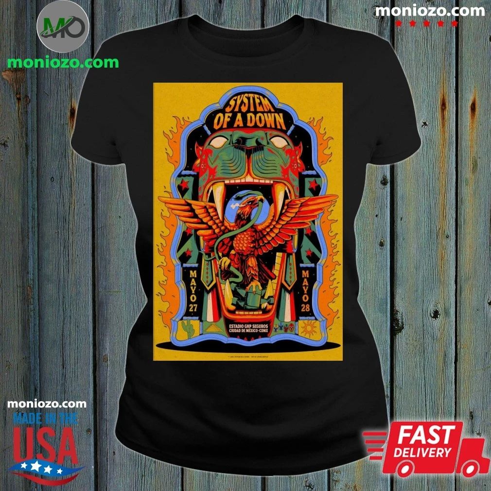 System Of A Down May 27-28, 2026 Estadio GNP Seguros, - Adult & Kids T-Shirts, Sweatshirts & Hoodies apparel design preview 1