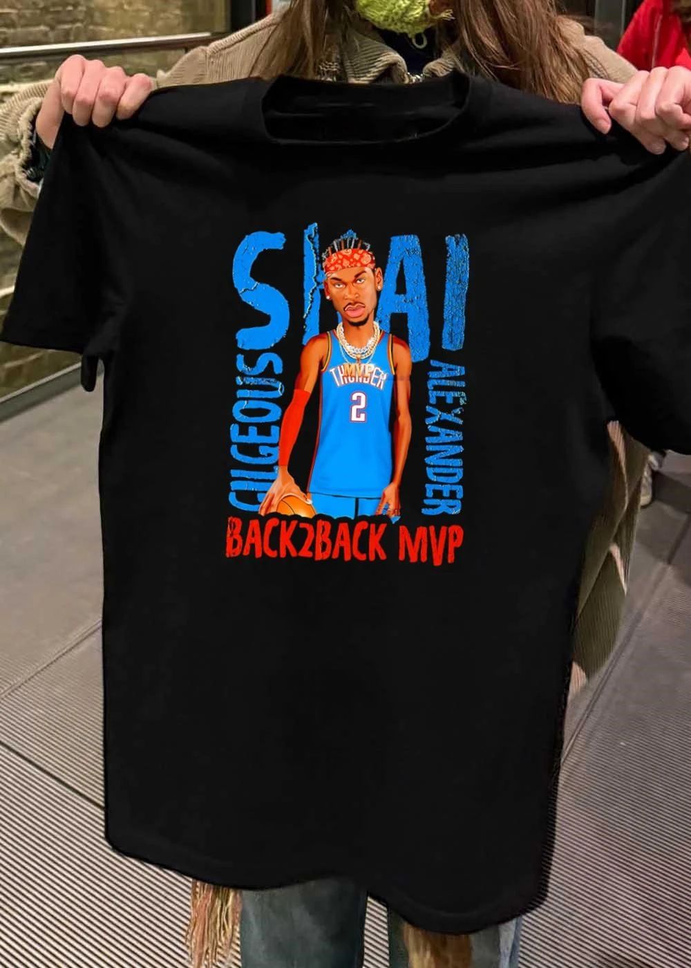 Shai Gilgeous Alexander Back 2 MVP Oklahoma City - Adult & Kids T-Shirts, Sweatshirts & Hoodies apparel design preview 2
