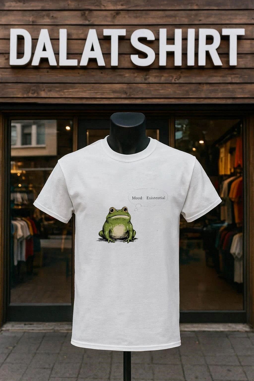 Mood Existential Frog - Adult & Kids T-Shirts, Sweatshirts & Hoodies apparel design preview 1