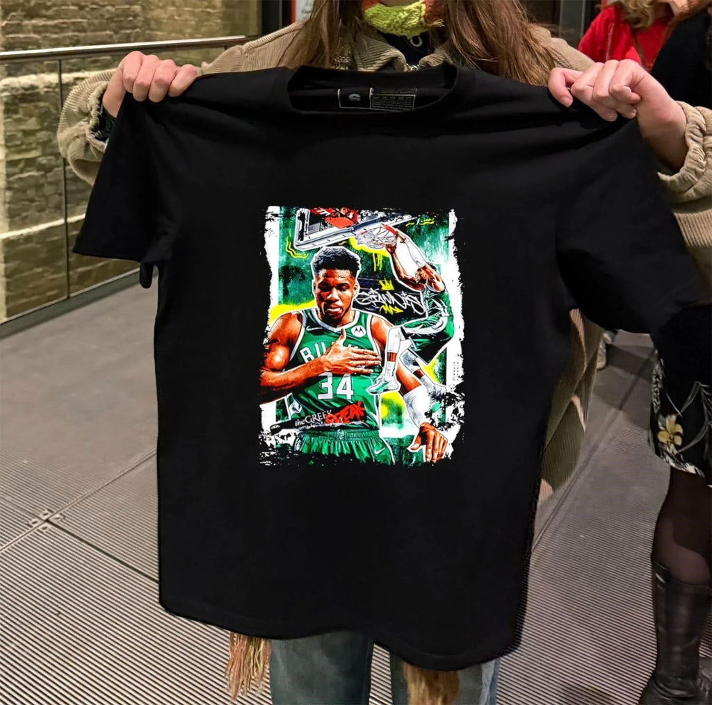 Giannis Antetokounmpo The Greek Freak Milwaukee Bucks - Adult & Kids T-Shirts, Sweatshirts & Hoodies apparel design preview 2