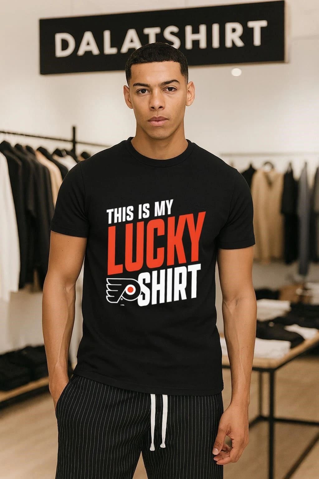 Philadelphia Flyers This Is My Lucky hockey 2026 - Adult & Kids T-Shirts, Sweatshirts & Hoodies apparel design preview 1