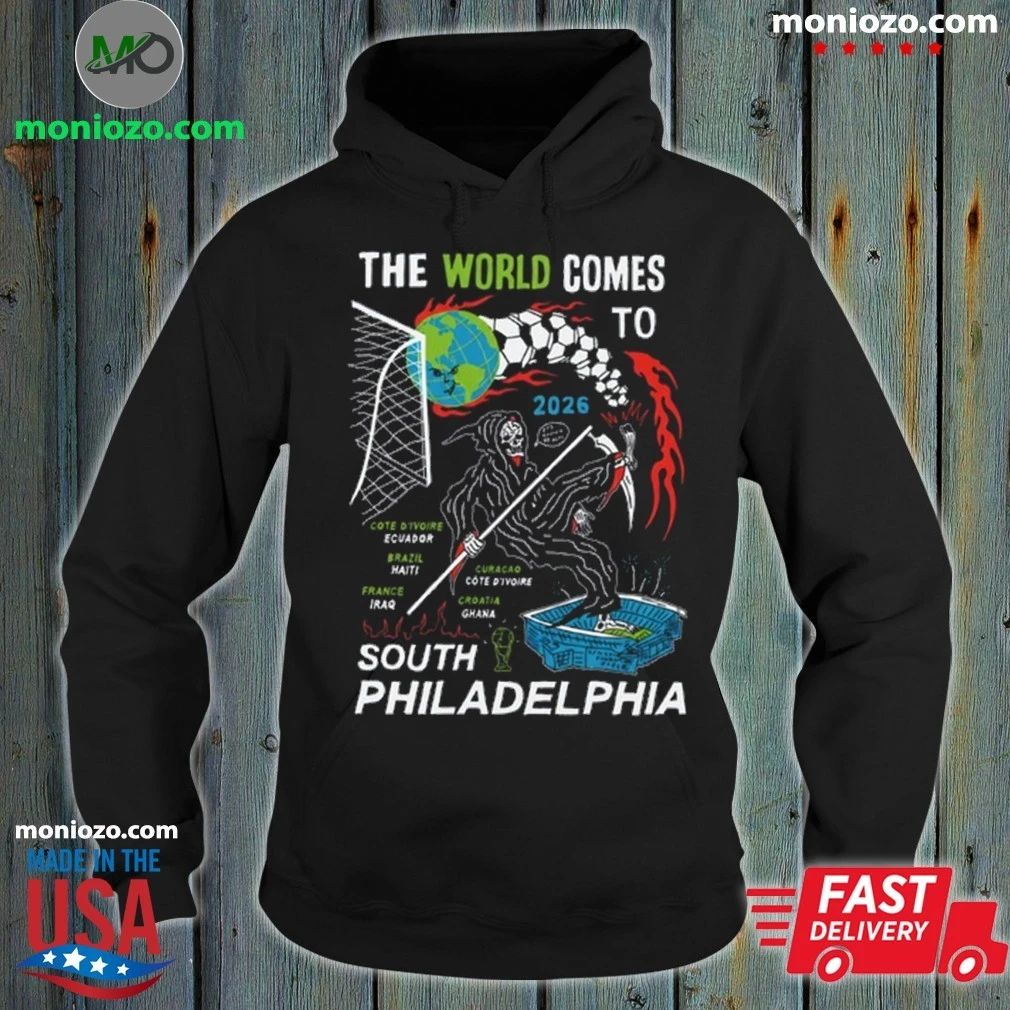 The World Comes To Philadelphia - Adult & Kids T-Shirts, Sweatshirts & Hoodies apparel design preview 2