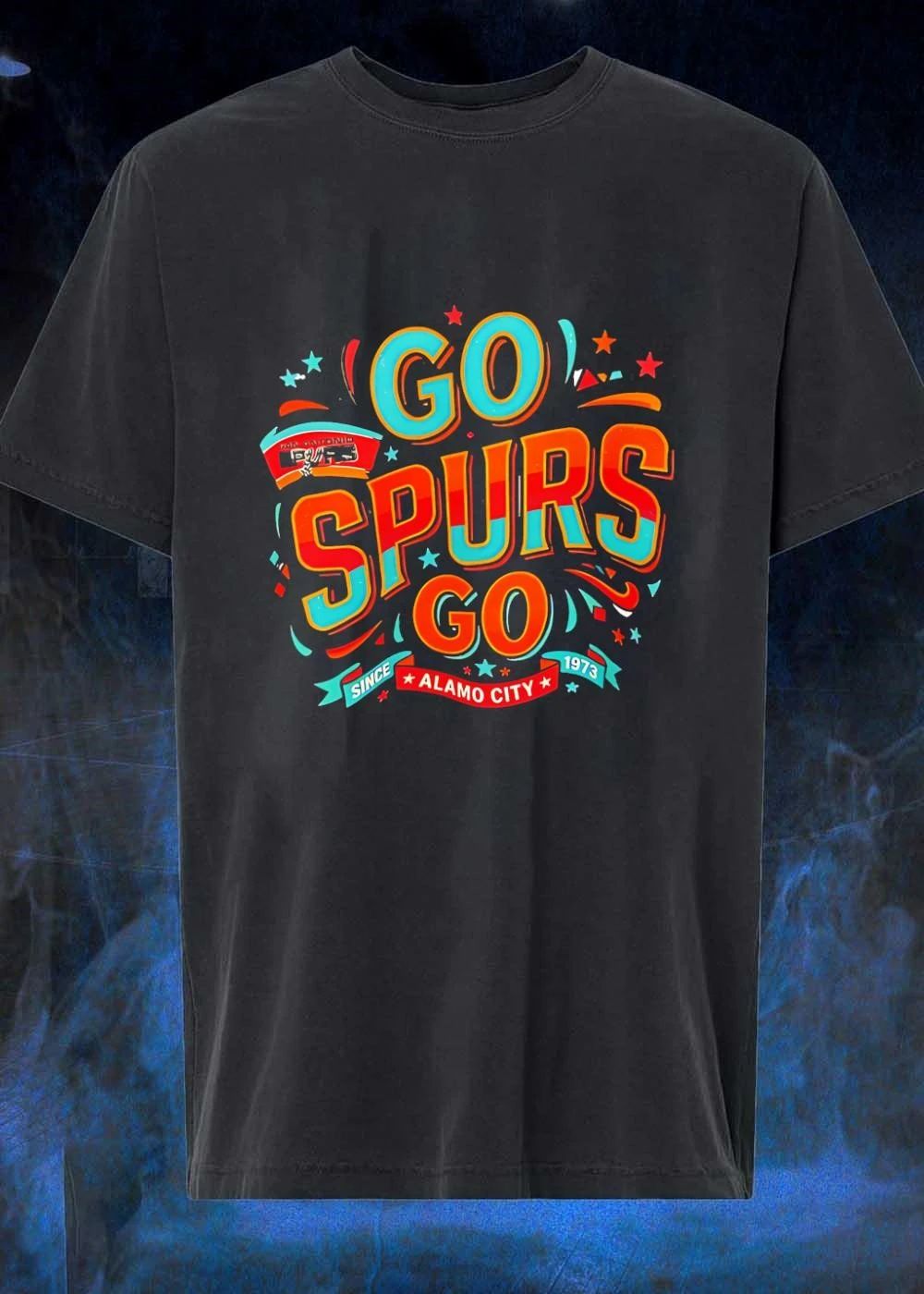 Go Spurs San Antonio Since Alamo City 1973 Retro - Adult & Kids T-Shirts, Sweatshirts & Hoodies apparel design preview 1