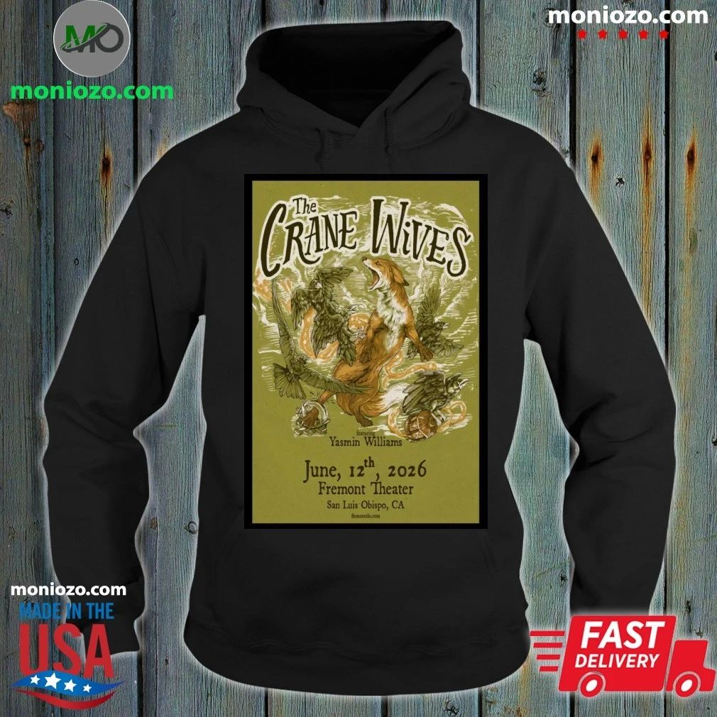 Original The Crane Wives Tour San Luis Obispo, CA - Adult & Kids T-Shirts, Sweatshirts & Hoodies apparel design preview 2