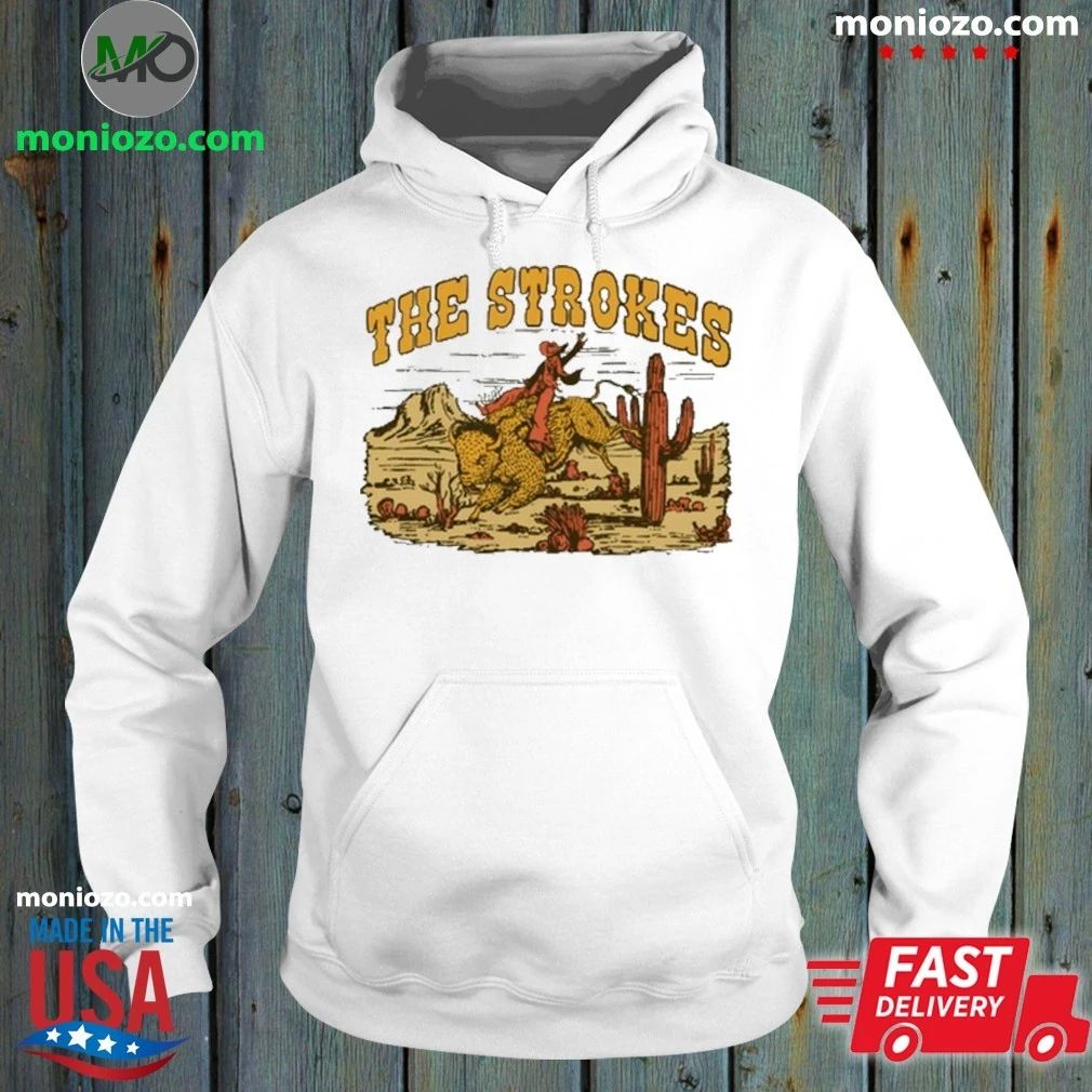 Original The Strokes Tour 2026 Bull Rider - Adult & Kids T-Shirts, Sweatshirts & Hoodies apparel design preview 2