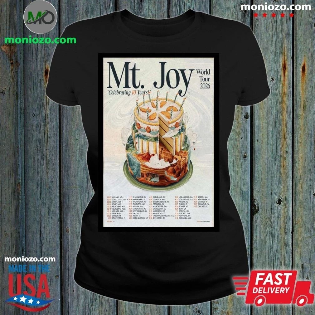 Original Mt Joy 2026 Celebrating 10 Years World Tour - Adult & Kids T-Shirts, Sweatshirts & Hoodies apparel design preview 1