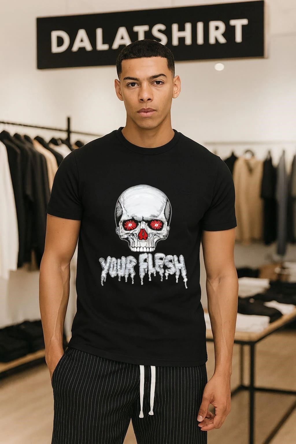 Your Flesh Magazine Skull Buddy 2026 - Adult & Kids T-Shirts, Sweatshirts & Hoodies apparel design preview 1