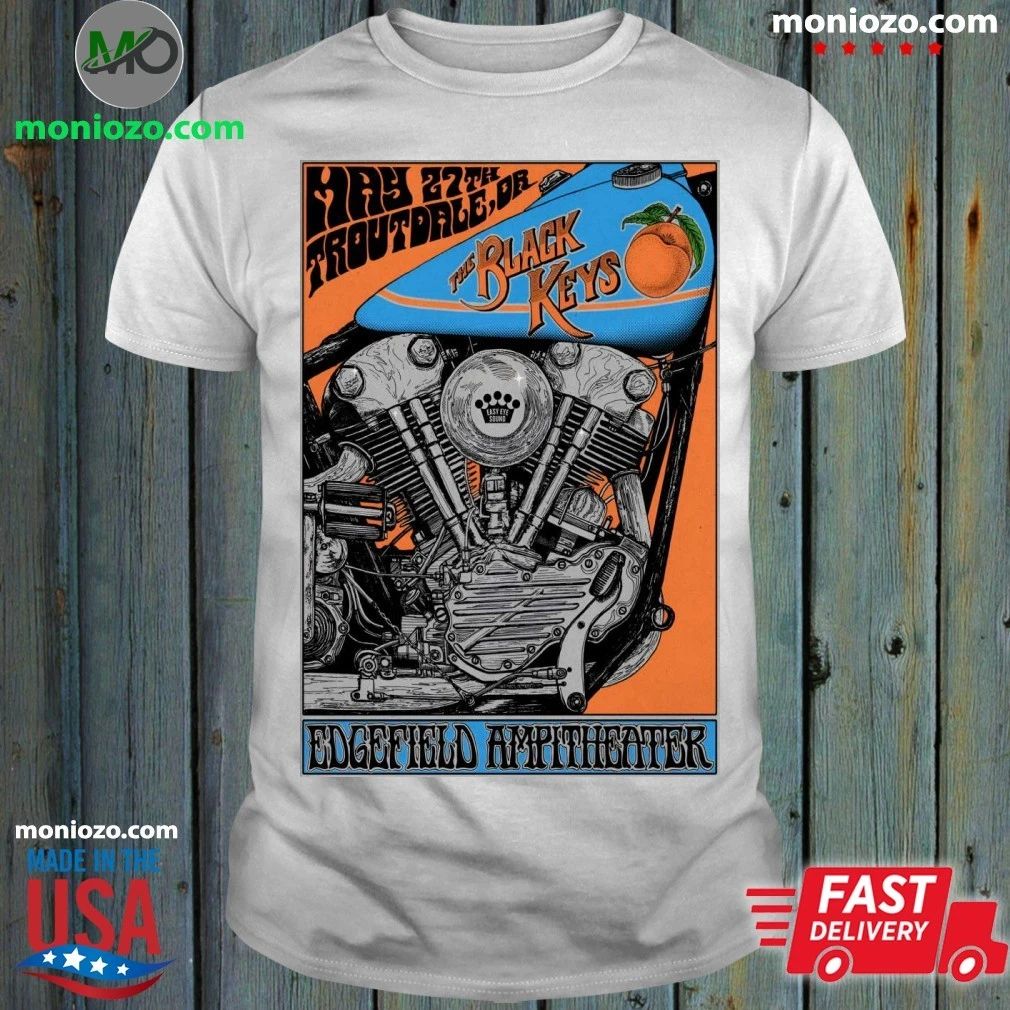 The Black Keys Edgefield Amphitheater In Troutdale OR - Adult & Kids T-Shirts, Sweatshirts & Hoodies apparel design preview 1