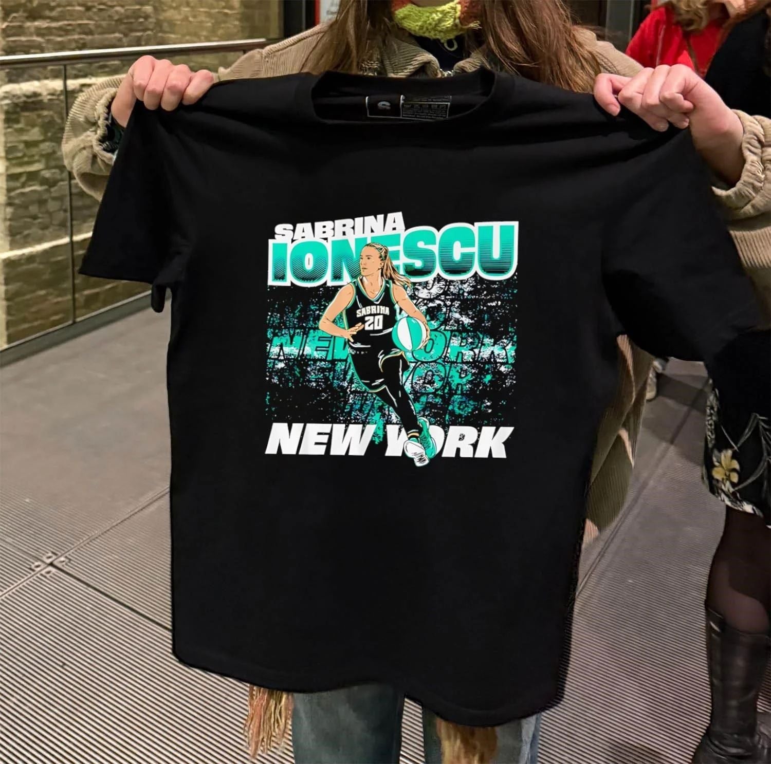 WNBA New York Liberty Sabrina Ionescu Street Ball - Adult & Kids T-Shirts, Sweatshirts & Hoodies apparel design preview 2