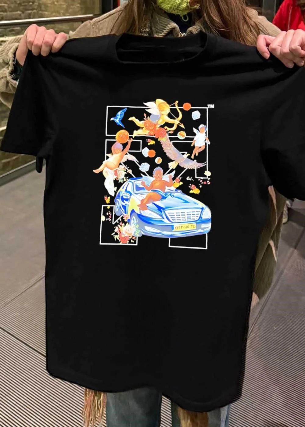 Off-White Cherubs Car Eagle Basketball - Adult & Kids T-Shirts, Sweatshirts & Hoodies apparel design preview 2