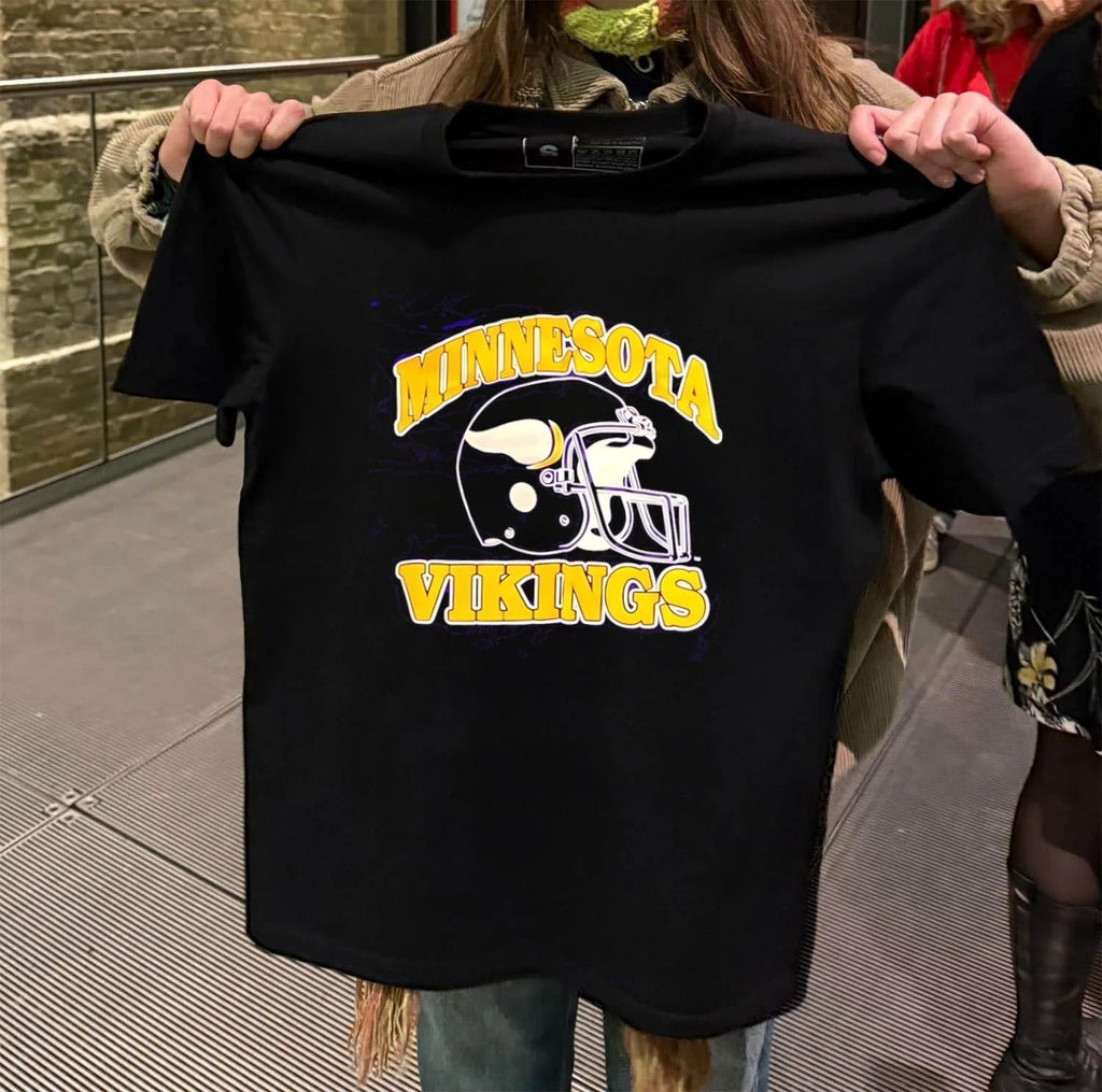 Minnesota Vikings Football Helmet Purple Gold Sports - Adult & Kids T-Shirts, Sweatshirts & Hoodies apparel design preview 2