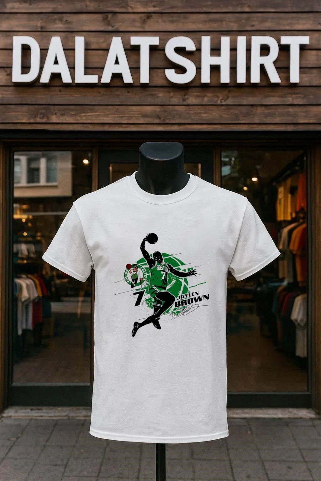 Jaylen Brown Boston Celtics Silhouette - Adult & Kids T-Shirts, Sweatshirts & Hoodies apparel design preview 1