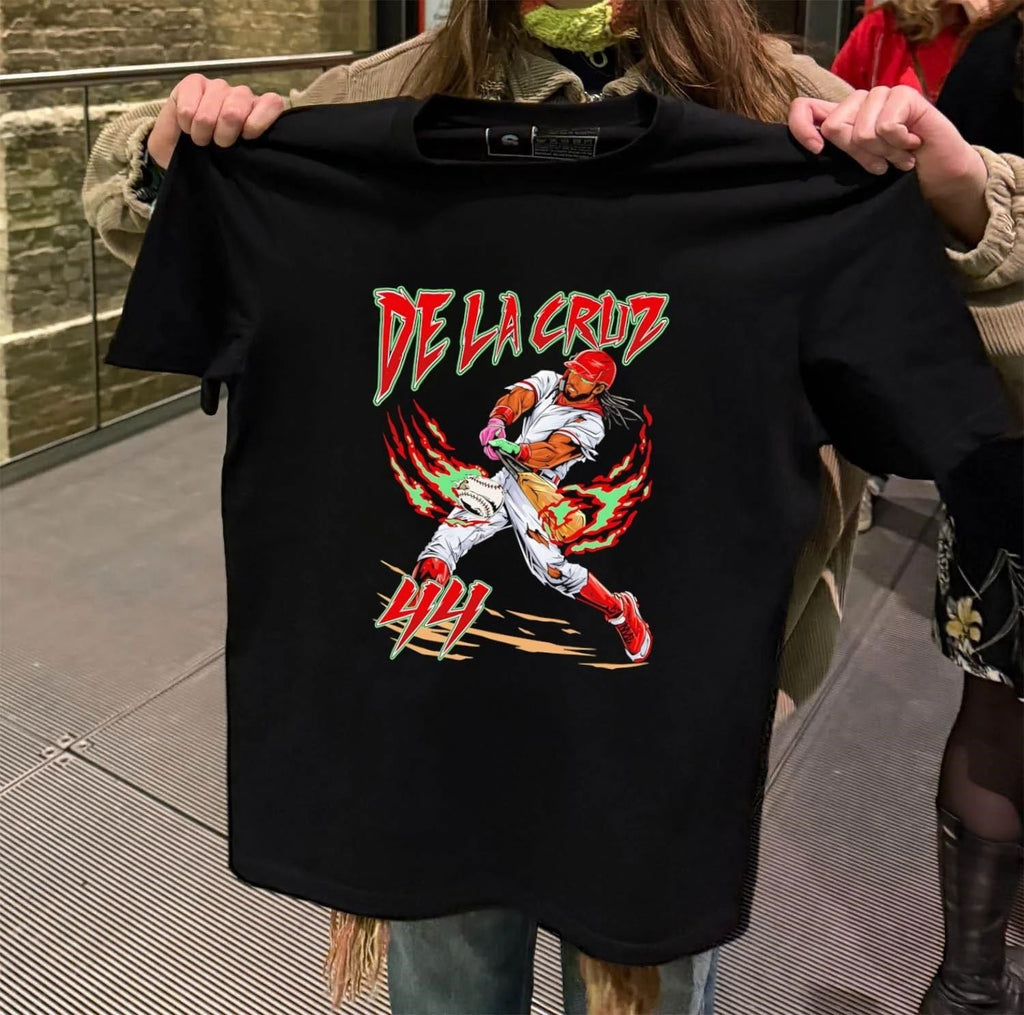 Elly De La Cruz 44 Cincinnati Reds player Blazing - Adult & Kids T-Shirts, Sweatshirts & Hoodies apparel design preview 2