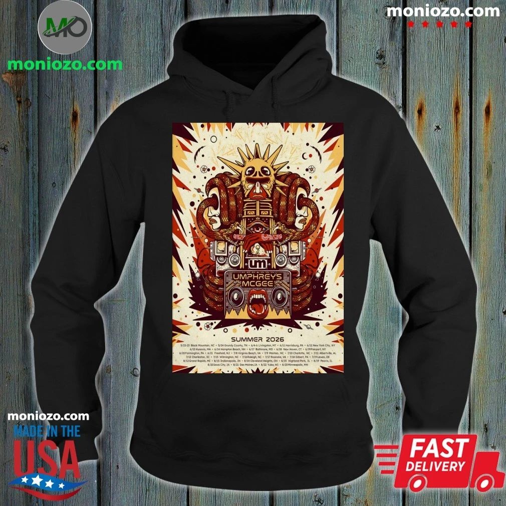 Original Poster Umphrey's McGee Summer 2026 Tour - Adult & Kids T-Shirts, Sweatshirts & Hoodies apparel design preview 2