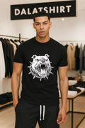 Aggressive Bulldog Head Spiked Collar - Adult & Kids T-Shirts, Sweatshirts & Hoodies apparel design preview 1