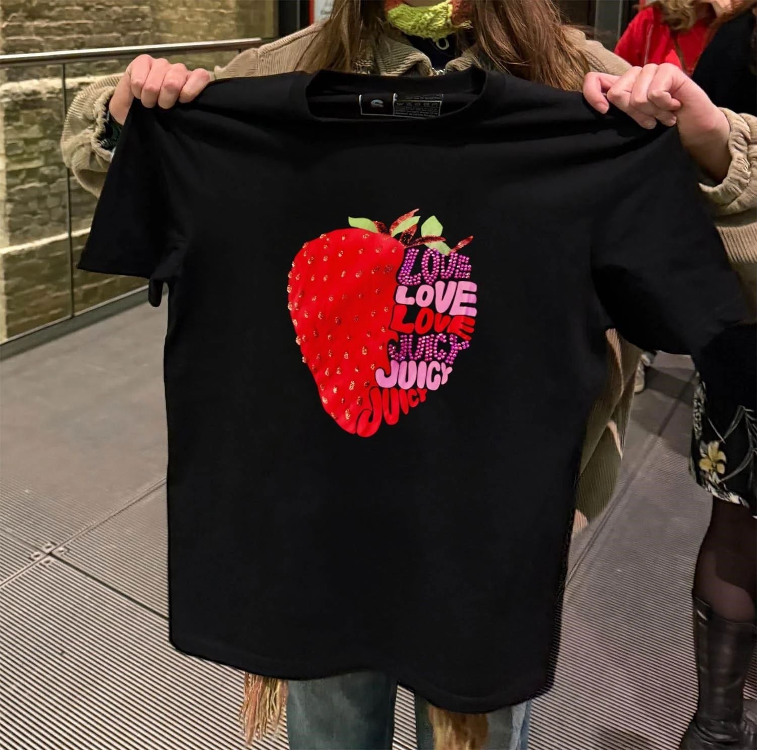 Love Juicy Strawberry Graphic - Adult & Kids T-Shirts, Sweatshirts & Hoodies apparel design preview 2